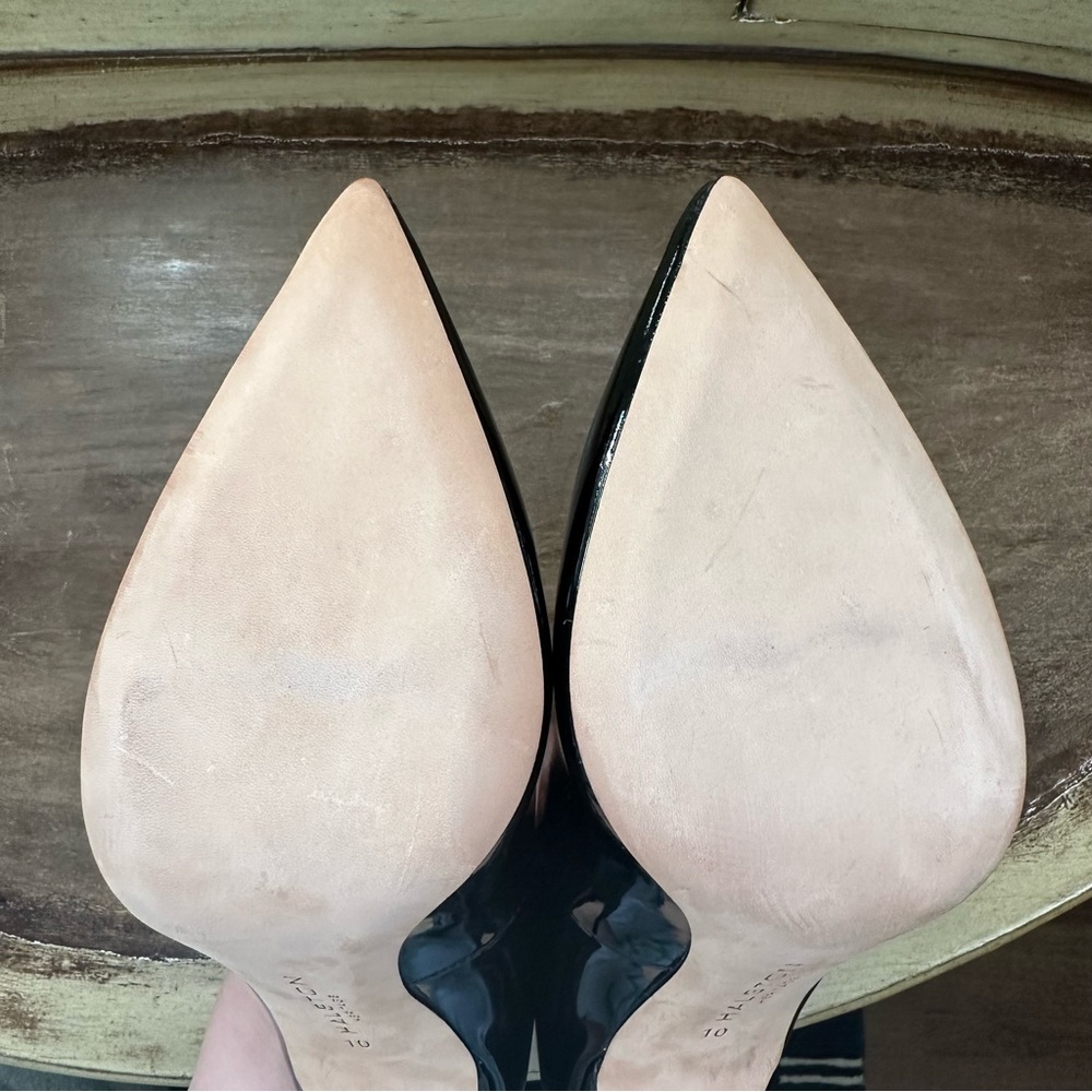 Halston Heritage Black Patent Leather Shirley Pumps, NWOB, Size 10M - Picture 4 of 4